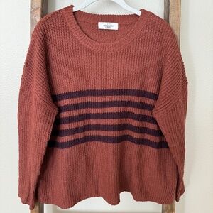 Carly Jean Los Angeles Brick Red/Maroon Crewneck Sweater Size L